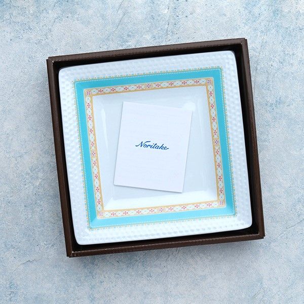 ハミングブルー スクエアプレートペアセット | アンシェ ウェディング