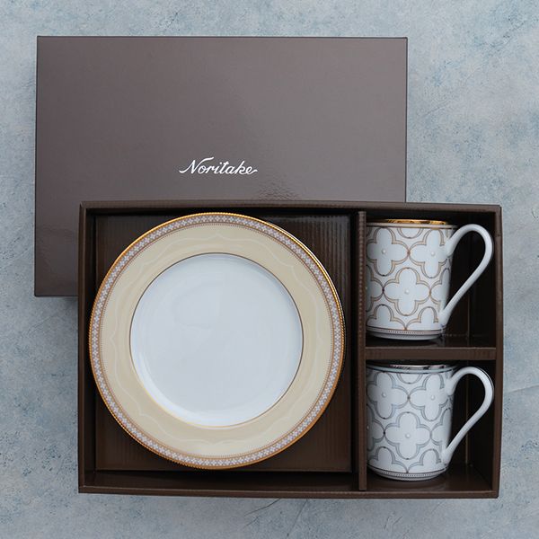 Noritake トレフォリオGD&PTモーニングペアセット トレフォリオ モーニングペアセット | アンシェ ウェディング ANCIE