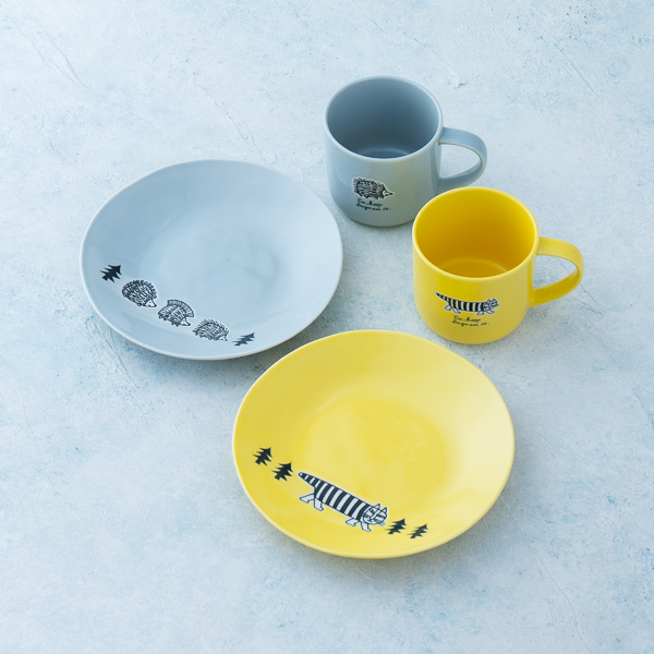 ブルーフルーテッド プレインマグS ペア | アンシェ ウェディング